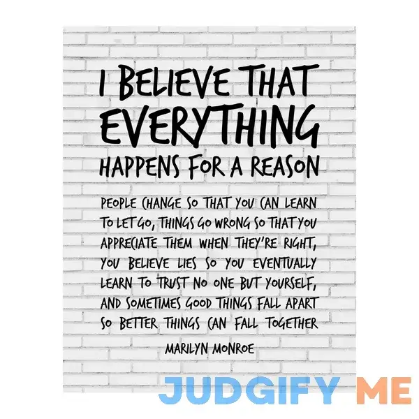 Marilyn Monroe- Everything Happens- Inspirational Wall Art Print Marilyn Monroe- Everything Happens- Inspirational Wall Art Print