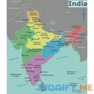 Iconic Arts Laminated 24x28 Poster: Map of India