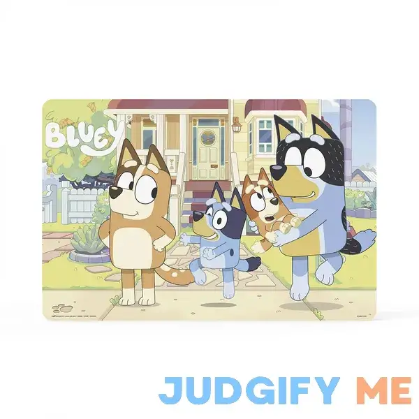 Designs Bluey Reusable BPA Free Kids Placemat Bandit Bluey and Friends Designs Bluey Reusable BPA Free Kids Placemat Bandit Bluey and Friends
