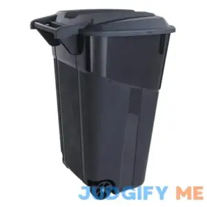 32 Gal. Wheeled Outdoor Trash Can with Attached Lid