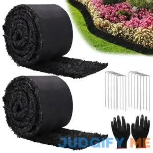 10 Ft Long Rubber Mulch for Landscaping Garden Mulch Black Roll Rubber Mulch Mat Natural-Looking Edging Border Cuttable Reduced Growth Organic Soil