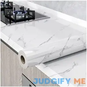 Glossy Marble Paper Granite Gray/White Wallpaper Peel and Stick Wallpaper Self Adhesive Removable Wallpaper 15.8вЂІвЂІ Г—197вЂІвЂІ Waterproof Countertop Paper