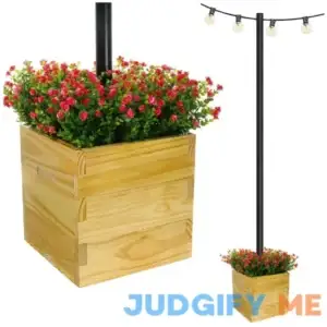 Excello Global Products 14"x14" Planter Box with Light Pole Holder EGP-HD-0478