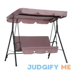 Outsunny 3-Seat Outdoor Swing Chair Stand Canopy