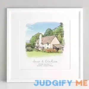 Letterfest Personalized Watercolor House Sketch