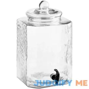 Acopa 5 Gallon Hammered Glass Beverage Dispenser