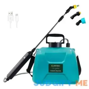 Kaskiwaly Battery Powered Garden Sprayer with 3 Mist Nozzles