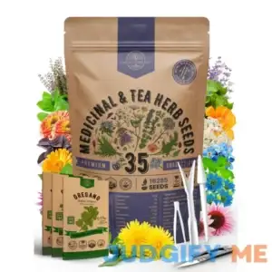 35 Medicinal & Tea Herb Seeds Variety Pack for Planting Indoor & Outdoors. 8200+ Non-GMO Heirloom Herbal Garden Seeds