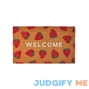 Place & Time 18" x 30" Summer Welcome Red Strawberries Coir Doormat