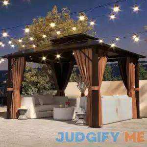 12 Ft. W x 10 Ft. D Aluminum Patio Hardtop Gazebo JolyDale