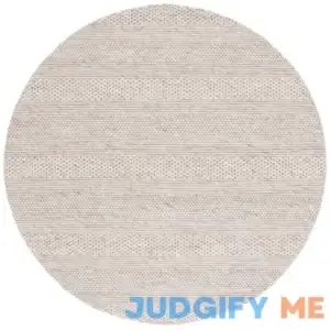 Callington Striped Hand Loomed Wool Area Rug in Beige Dovecove Rug