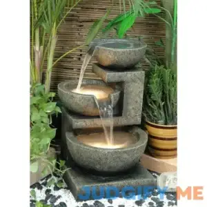 Hi-Line Gift 3 Bowl Fountain With 2 Warm White Leds