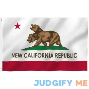 New California Republic Flag Banner 3 x 5 ft with Brass Grommets