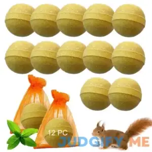 Squirrel Repellent 12 Pack Chipmunk Repellent Outdoor Natural Squirrel Repellent & Mint Squirrel Deterrent for Bird Feeders/Garden/Attic