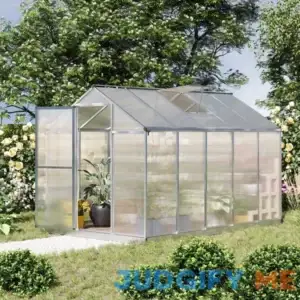 Outsunny 6' W Walk-In Polycarbonate Greenhouse with Roof Vent