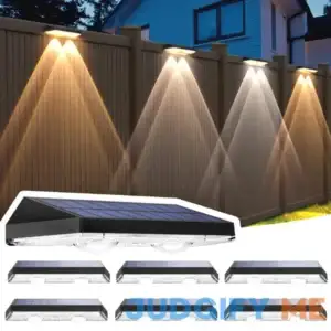 Mancra Solar Fence Lights Outdoor