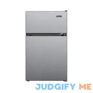 3.1 cu. ft. 2-Door Mini Refrigerator in Stainless Steel Look with Freezer