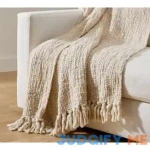 Pottery Barn Textured Basketweave Throw 50 x 60