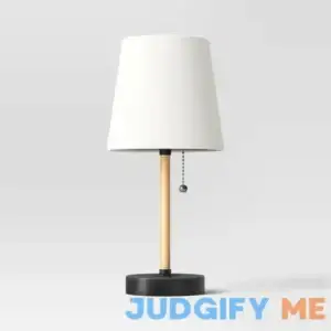 Threshold Mini Rattan Wrap Stick Table Lamp Brass