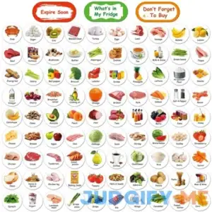 MORCART 90PCS Food Magnets for Fridge