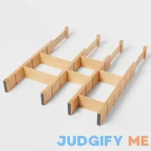 Brightroom 4pk Bamboo Expandable Drawer Dividers Yellow