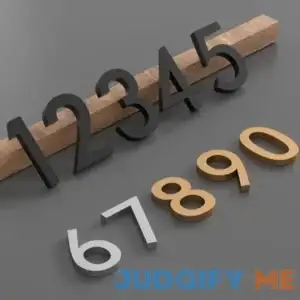 "Upgrade Your Home's Exterior with Elegant Mailbox Numbers - Self Adhesive Room Door Address Sticker in Gold