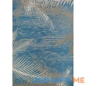 Waddington Floral Palms Blue Indoor Outdoor Area Rug Bay Isle Home Rug
