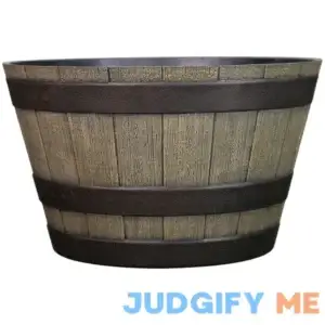 Style Selections PLR0120TK 9.3" W x 12.13" H Oak Resin Planter