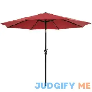 Yangming 9FT Outdoor Patio Umbrella with Push Button Tilt and Crank Handle