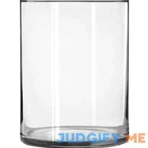 Libbey Clear Glass 8 inch H Wide Cylinder Floral Vase