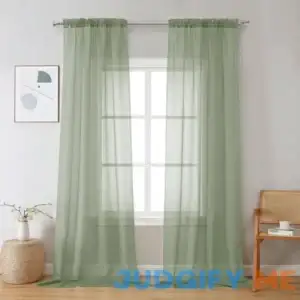Ovzme 2 Panels Sheer Curtains Window