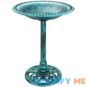 Best Choice Products Outdoor Rustic Pedestal Bird Bath Accent for Garden
