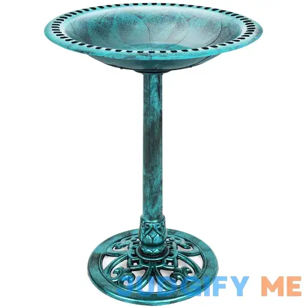 Best Choice Products Outdoor Rustic Pedestal Bird Bath Accent for Garden Best Choice Products Outdoor Rustic Pedestal Bird Bath Accent for Garden
