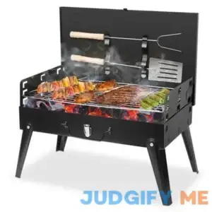 Tabletop Outdoor Barbecue Smoker iMounTEK Portable Charcoal Grill Small BBQ Grill for Outdoor Cooking