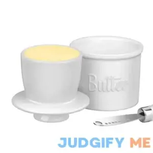 Butter Crock with Spreader French Butter Keeper with Water Line for Counter