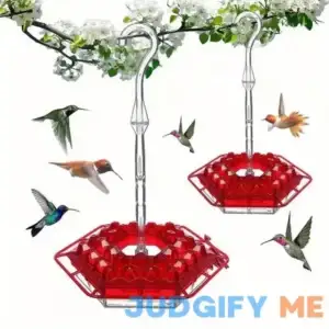2-Pack Red Hummingbird Feeder with Perch and Built-in Ant Moat