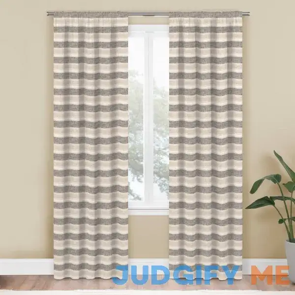 Mainstays Farmhouse Beige Light Filtering Rod Pocket Panel Pair Mainstays Farmhouse Beige Light Filtering Rod Pocket Panel Pair