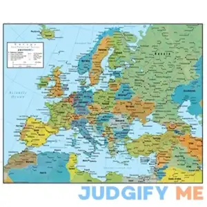 Europe Wall Map GeoPolitical Edition by Swiftmaps