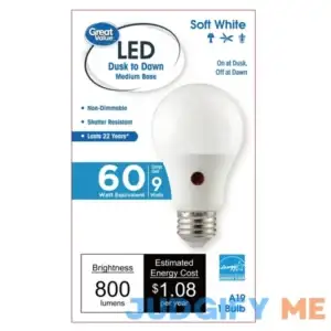 Great Value A19 Dusk to Dawn LED Light Bulb