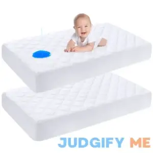 Yoofoss Waterproof Crib Mattress Protector 2 Pack