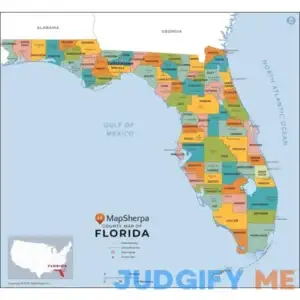 Florida Counties Map Large