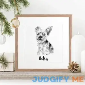 Letterfest Personalized Pet Portrait Sketch Unique Birthday Gift For Him