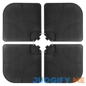 SUPER DEAL 4-Piece Cantilever Offset Base Heavy Duty Square Patio Umbrella Stand 181lb Capacity Water or Sand Filled with Easy-to-Fill Spouts for