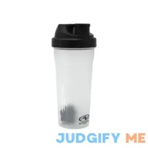 Athletic Works 24oz Gray Protein Drink Shaker Bottle W/Mixing Ball