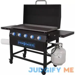 Even Embers 5-Burner Gas Griddle with Lid