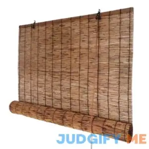 Roller Blinds Shade H 64'' W10 x H72 84'' Light Filtering Window Bamboo Sunshade Patio for Deck Porch Balcony Backyard