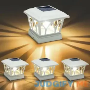 VOLISUN Solar Post Cap Lights Outdoor Edison LED Bulbs