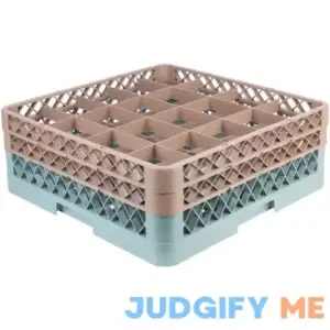 Noble Products 20-Compartment Gray Full-Size Glass Rack