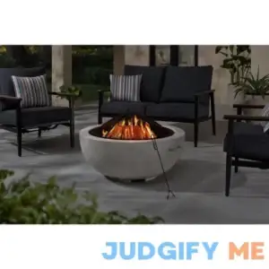 Forestbrook 36 in. x 20.75 in. Round Outdoor Concrete Wood Burning Fire Pit