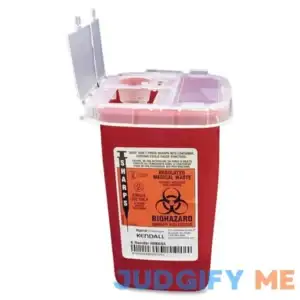 Covidien Sharps 1 Quart Phlebotomy Container with Lid